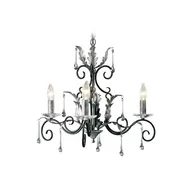 Lampy sufitowe - Elstead Lighting Amarilli 3Lt Chandelier Black/Silver AML3 BLK/SILVER Elstead lampa wisząca stylowa świecznikowa AML3 BLK/SILVER) - miniaturka - grafika 1