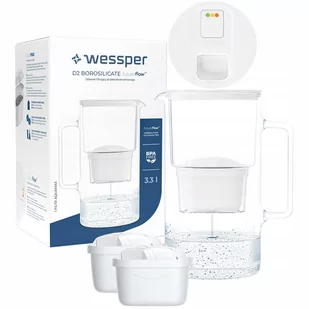 Dzbanek filtrujący Wessper Aquamax 3,3l - Licznik LED + 3x Filtr do wody - Dzbanki filtrujące - miniaturka - grafika 1
