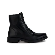 Kozaki damskie - Damskie Buty zimowe GEOX D RAWELLE D366RE-000TU-C9999 – Czarny - miniaturka - grafika 1