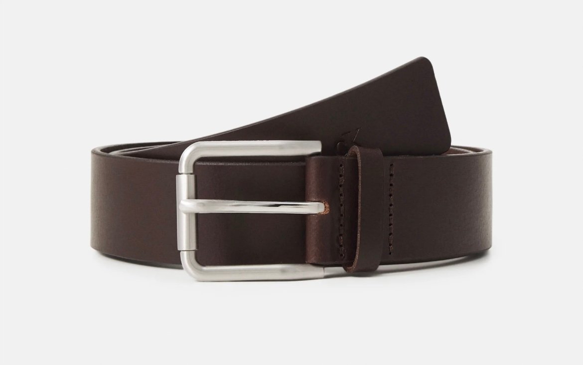 Pasek Calvin Klein brązowy Classic Roller Casual C 40mm