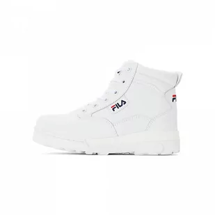 Damskie buty sportstyle przejściowe FILA GRUNGE II MID - białe - Buty trekkingowe damskie - miniaturka - grafika 1