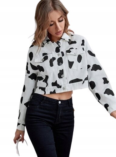SHEIN KRÓTKA JEANSOWA KURTKA DAMSKA 38 V4M