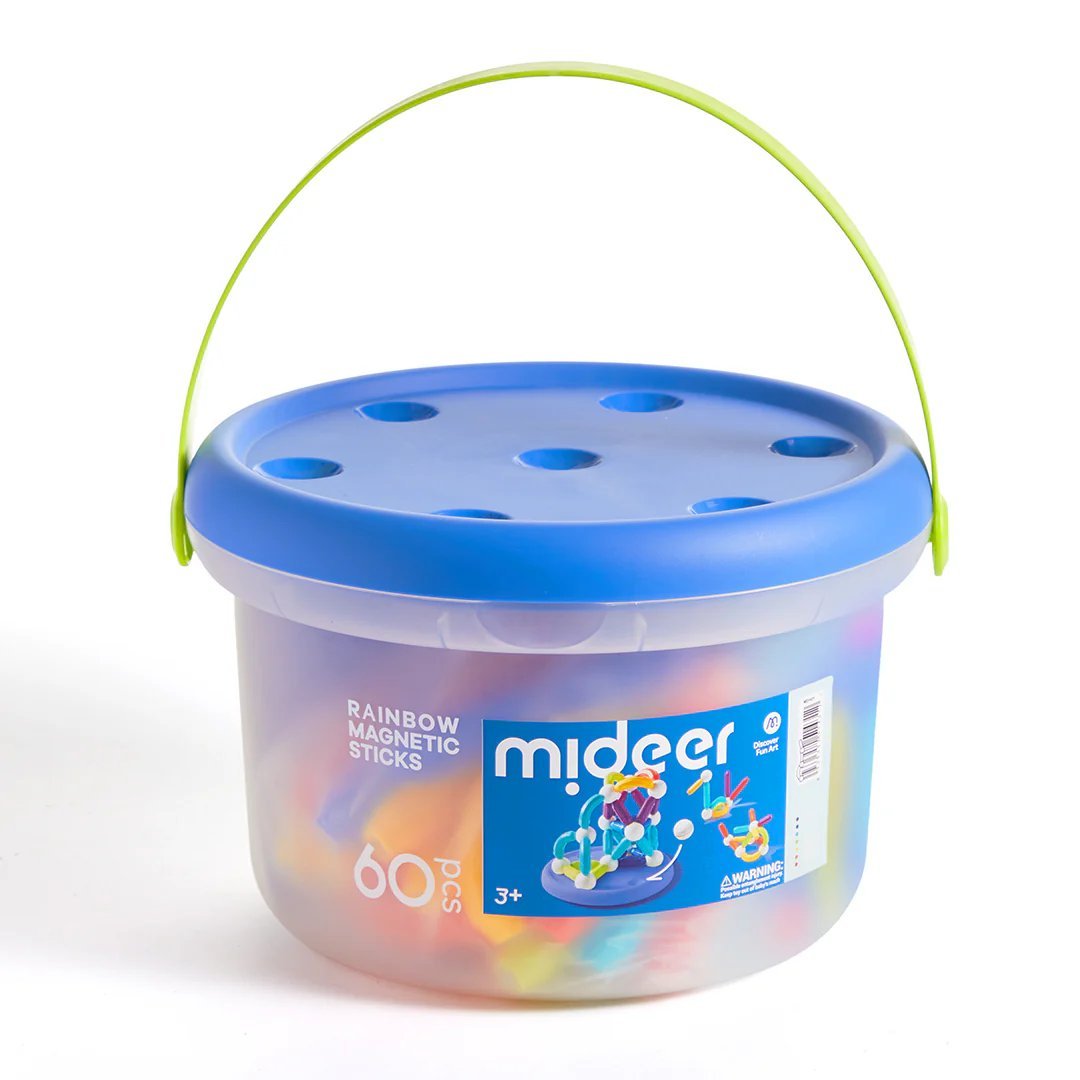 Zestaw magnetycznych pałeczek konstrukcyjnych (60 elementów)