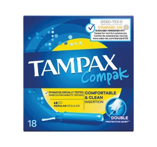 Tampax Compak Regular Tampony 18 sztuk - Tampony - miniaturka - grafika 1