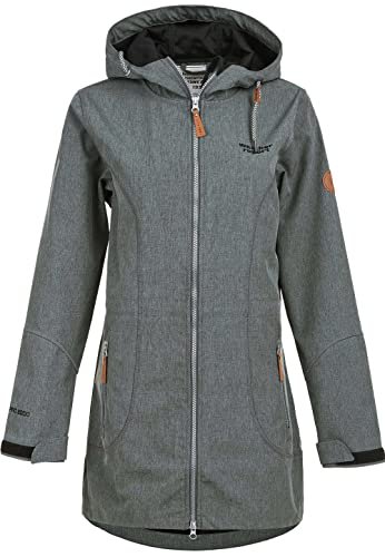 Weather Report Damska kurtka softshell LILAN z wodoodporną powłoką PU 1011 Dark Grey Melange