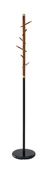 Wieszaki i stojaki - Wieszak stojący na ubrania W67 czarny / orzechowy - miniaturka - grafika 1