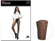 Rajstopy - Rajstopy Damskie Wzorzyste Z Kokardki 20 Den Adrian Nero 4 - miniaturka - grafika 1