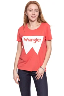 WRANGLER T SHIRT DAMSKI FESTIVAL TEE SPICED CORAL W7016EV6Y 112130891 - Wrangler - Koszulki i topy damskie - miniaturka - grafika 1