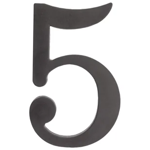 Cyfra 5 wys.18 cm plastikowa czarna 5906711263664 - Numery na dom - miniaturka - grafika 1
