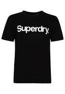 Koszulki i topy damskie - Superdry Koszulka damska Cl T-Shirt, Czarny, 36 - miniaturka - grafika 1