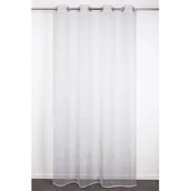 Firany - Firana na przelotkach 140 x 240 cm biało-srebrna - miniaturka - grafika 1