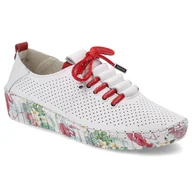 Półbuty damskie - Białe Półbuty Artiker Modne Obuwie Damskie - miniaturka - grafika 1