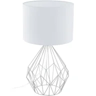 Lampy stojące - Eglo Druciana LAMPA stołowa PEDREGAL 1 95187 abażurowa LAMPKA stojąca drut biała - miniaturka - grafika 1