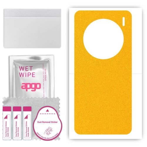 folia naklejka skórka strukturalna na TYŁ do Vivo X100 Ultra - Żółty Pastel Matowy - apgo SKINS