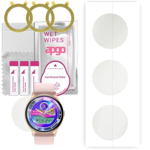 3x folia ochronna hydrożelowa MATOWA do Rubicon RNCF11 - apgo Smartwatch Hydrogel MATTE Protection Ochrona na ekran smartwatcha
