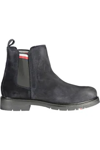 NIEBIESKIE BOTKI MĘSKIE TOMMY HILFIGER - Botki damskie - miniaturka - grafika 1