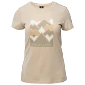 Koszulki sportowe damskie - Koszulka damska Hi-Tec Lady Aldys Rozmiar: L / Kolor: beżowy - miniaturka - grafika 1