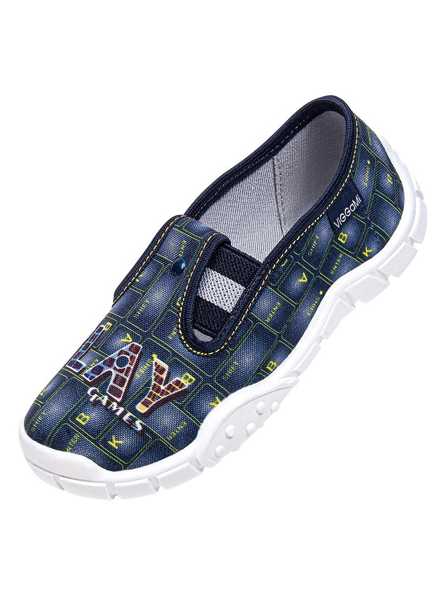 Chłopięce kapcie z nadrukiem klawiatury granatowe Vi-GGa-Mi r.29