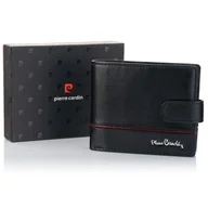 Portfele - Elegancki portfel męski Pierre Cardin YS605 324A RFID - czarno-czerwony - miniaturka - grafika 1