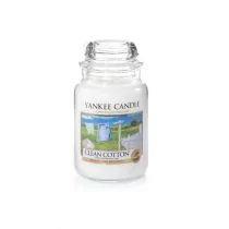 Yankee Candle Świeca zapachowa duży słój Clean Cotton 623g (52424-uniw) - Świece - miniaturka - grafika 1