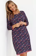 Piżamy damskie - Bawełniana koszula nocna 154, Kolor fioletowy-wzór, Rozmiar M, Cana - Primodo.com - miniaturka - grafika 1