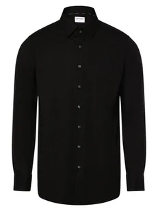 Calvin Klein Koszula męska Mężczyźni Slim Fit Bawełna czarny jednolity, 40 - Koszule męskie - miniaturka - grafika 1