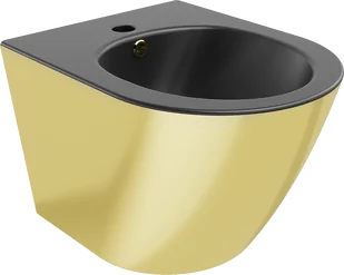 Mexen Lena bidet wiszący, czarny mat/złoty - 35224876 - Bidety - miniaturka - grafika 1