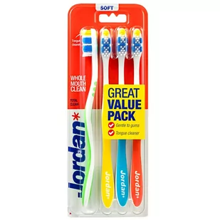 Orkla Health Jordan Total Clean Soft szczoteczki do zębów 4 sztuki 9060621 - Wybielanie zębów - miniaturka - grafika 1