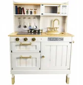 Zabawki AGD - Kuchnia drewniana LittleChef Biała dla Dzieci Zabawka Klasyczna Akcesoria - miniaturka - grafika 1