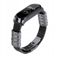 Akcesoria do smartwatchy - Opaska zamienna do xiaomi mi band 6 pasek skórzany - miniaturka - grafika 1