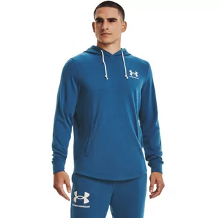 Bluzy męskie - Męska bluza dresowa nierozpinana z kapturem UNDER ARMOUR UA RIVAL TERRY LC HD - grafika 1