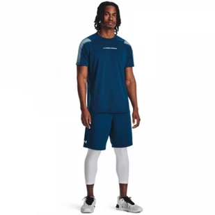 Męskie legginsy treningowe Under Armour UA Heat Gear Armour 3/4 Legging - białe - Spodnie męskie - miniaturka - grafika 1
