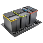 Kosze na śmieci - Sortownik GTV do szuflady blum 0cm POCZWÓRNY (2x15L + 2X7L) - miniaturka - grafika 1