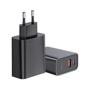 Baseus Speed PPS Quick charger ładowarka sieciowa adapter EU USB / USB Typ C PD Quick Charge 3.0 QC3.0 czarny (CCFS-C01) - Ładowarki do telefonów - miniaturka - grafika 1