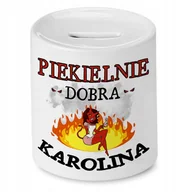 Skarbonki - Skarbonka Dla Karoliny na Urodziny na Prezent z Nadrukiem ze Zdjęciem - miniaturka - grafika 1