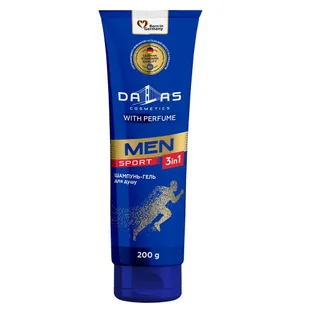 DALAS Men żel pod prysznic 3w1 żel pod prysznic do twarzy, ciała i włosów Sport 200ml - Żele pod prysznic dla mężczyzn - miniaturka - grafika 1