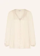 Bluzki damskie - Mrs & Hugs Bluzka Satynowa beige - miniaturka - grafika 1
