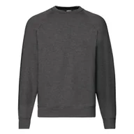 Bluzy męskie - Bluza męska Raglan Sweat Fruit of the Loom - Dark Heather Grey S - miniaturka - grafika 1