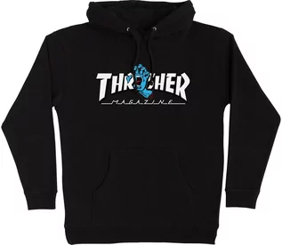 Bluzy męskie - bluza męska SANTA CRUZ (THRASHER) SCREAMING LOGO PO HOOD Black - grafika 1