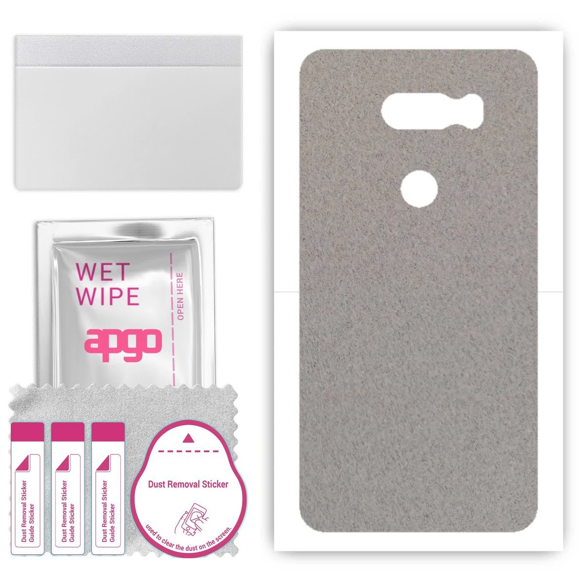 Folia naklejka skórka strukturalna na TYŁ Zamsz do LG V30 - Zamsz Szary - apgo SKINS