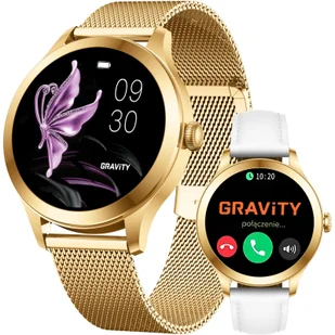 Gravity ELISSA PRO Złoty, biały - Smartwatch - miniaturka - grafika 1