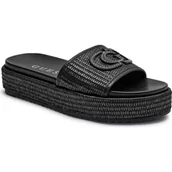 Klapki i japonki damskie - Guess Klapki LUSINE | z dodatkiem skóry - miniaturka - grafika 1