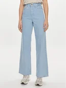 Spodnie damskie - Calvin Klein Jeansy K20K206579 Niebieski Wide Leg - miniaturka - grafika 1