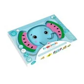 Miseczki i talerzyki dla dzieci - Talerzyk silikonowy antypoślizgowy Frootimals Melany Melephant FT00005 Kids Euroswan - miniaturka - grafika 1