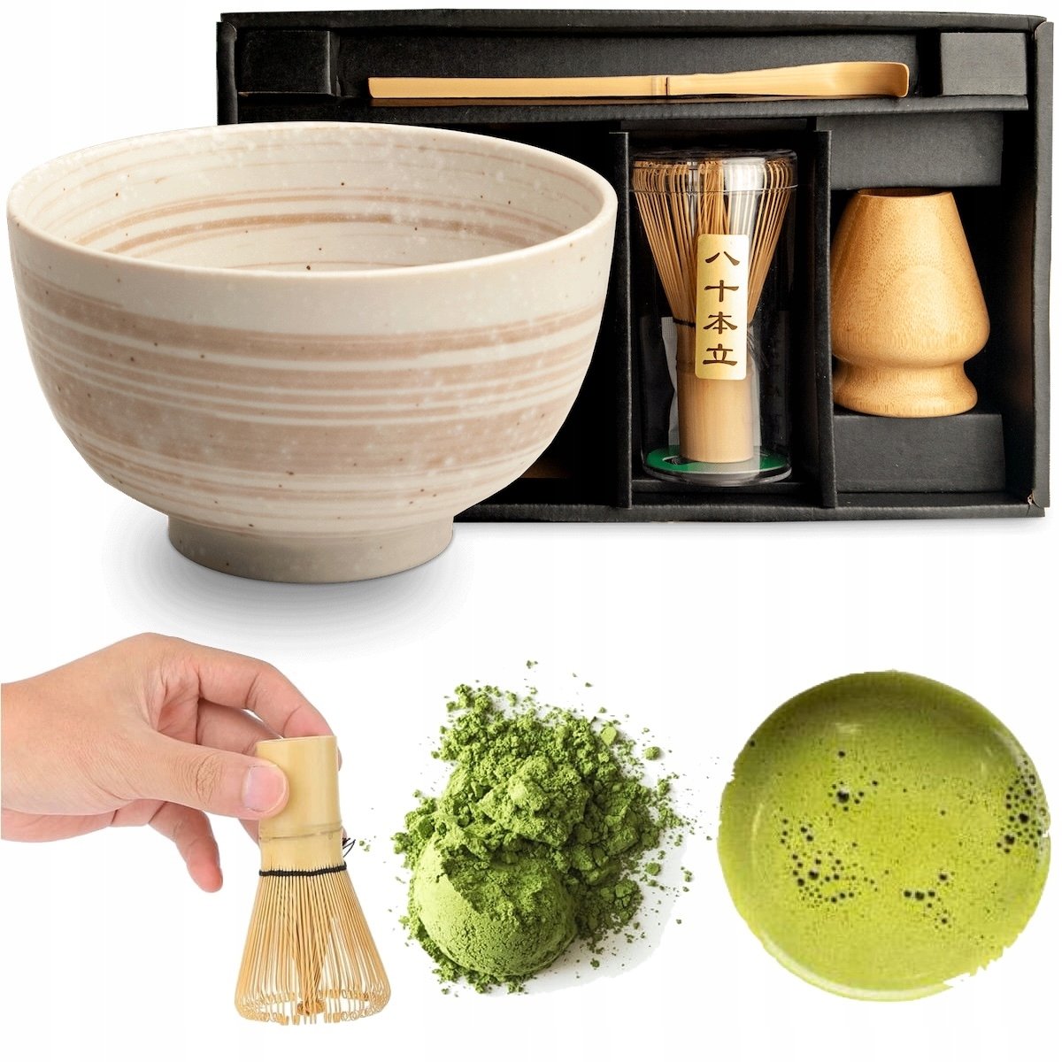 Zestaw Do Przygotowania Herbaty Matcha Matchy Hakemekobiki 4 Elementy Edo J