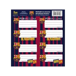 ASTRA Naklejki na zeszyty FC-201 FC Barca Fan 6 - Szkolne artykuły papiernicze - miniaturka - grafika 1