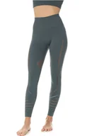 Spodnie sportowe damskie - LE12910 legginsy damskie GYM dł., Kolor zielony, Rozmiar M, Brubeck - miniaturka - grafika 1