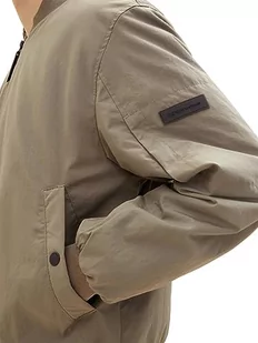 TOM TAILOR Denim Męska kurtka bomberka College z funkcją hydrofobową, 10415-Dusty Olive Green, XL, 10415-dusty Olive Green, XL - Kurtki męskie - miniaturka - grafika 1