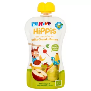 Hipp Jabłka-Gruszki-Banany Mus owocowy po 6. miesiącu BIO - Desery dla dzieci - miniaturka - grafika 1