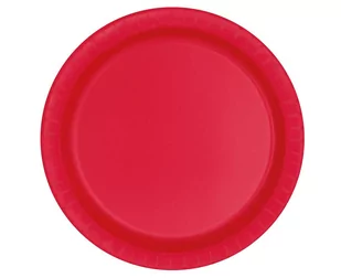 GoDan Talerzyki papierowe, czerwone, 23 cm, 8 sztuk - Naczynia i sztućce jednorazowe - miniaturka - grafika 1